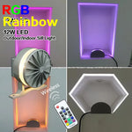 applique murale led rgb 12w moderne éclairage intérieur extérieur rainbows télécommande bluetooth