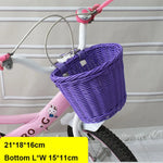 panier vélo tressé violet rose noir beige blanc traditionnel fixé ceinture