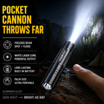lampe torche rechargeable led puissante 10w noir bleu rouge exploration campingurgence