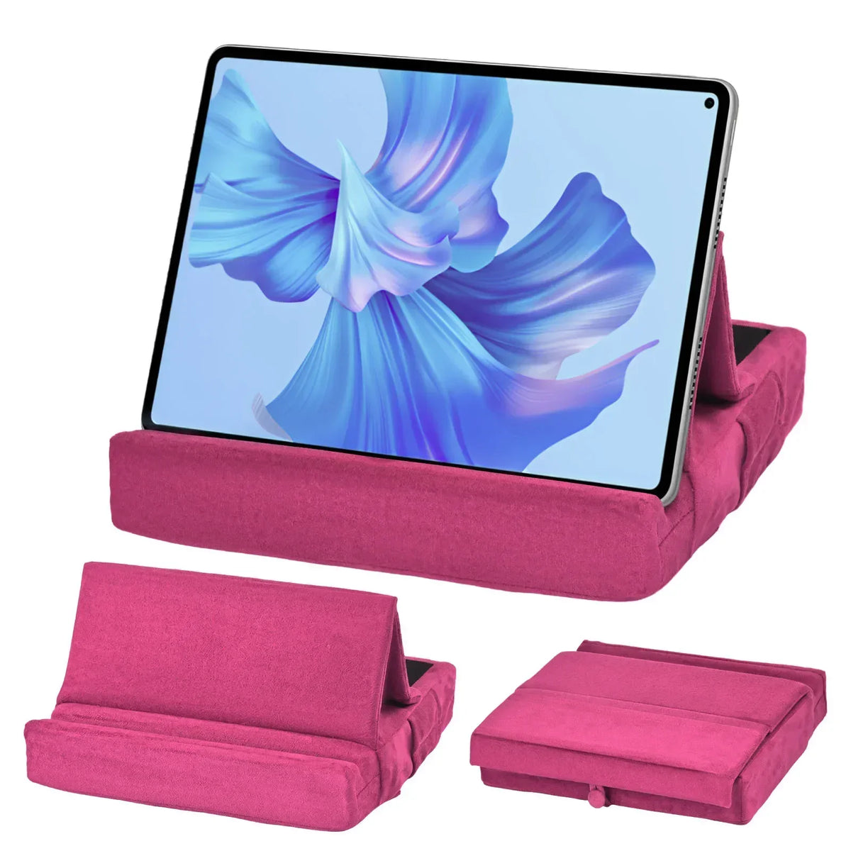 support tablette pliable rangement stylos modernes tissu doux portable gris rose bleu