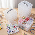 boîtes rangement bijoux transparentes plastique lisses pratiques modernes poignées détachables couleurs fil cuivre ciseaux