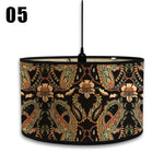 abat jour moderne fleur feuille tissu bambou ethnique floral opacité