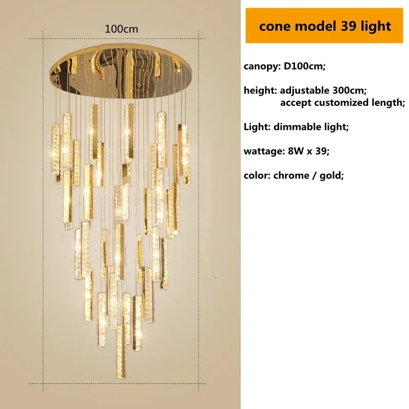 suspension lumineuse contemporaine or argent texture brillante élégante chambre salle bain led