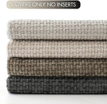 coussins décoratifs modernes orange jaune vert rouge blanc tissu chenille opaques carré