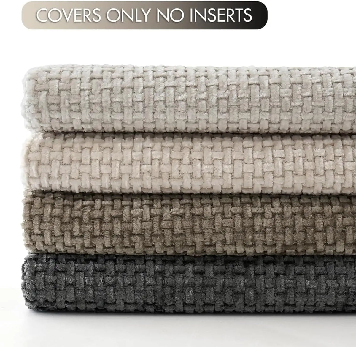 coussins décoratifs modernes orange jaune vert rouge blanc tissu chenille opaques carré