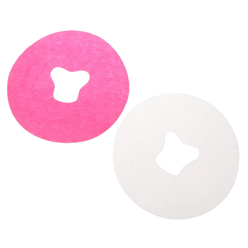 serviettes toilette blanches roses adhésives modernes pack 100 unies opaques