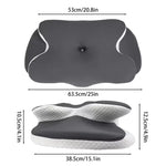coussin sommeil mousse mémoire forme ergonomique gris blanc support cou voyage massage lit