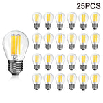 ampoules led filament blanc vintage opalescent e27 2700k transparentes jaune doré 25000h 6w