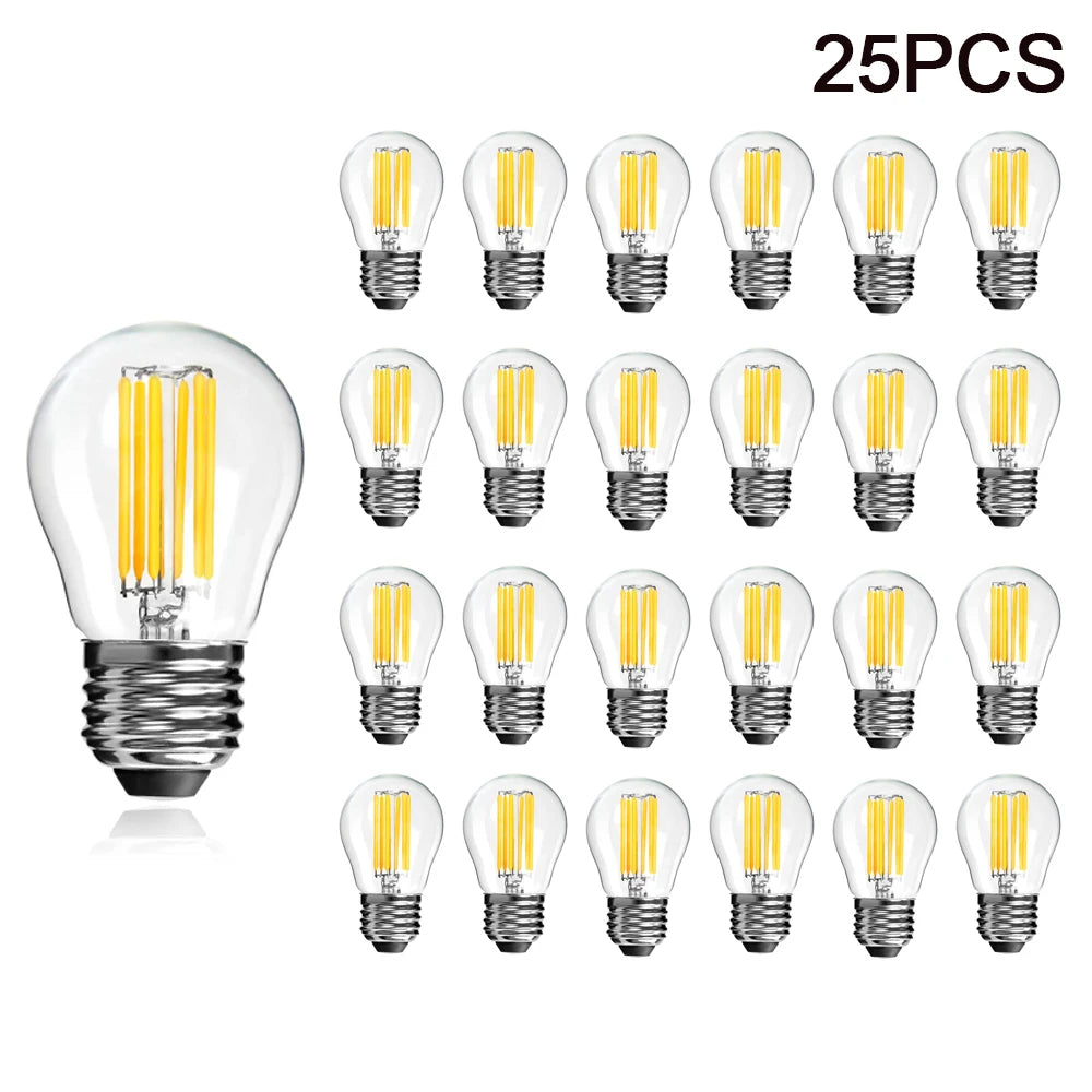ampoules led filament blanc vintage opalescent e27 2700k transparentes jaune doré 25000h 6w
