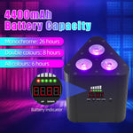 projecteur led noir moderne 12w 4400mahr dmx512 auto son control distant