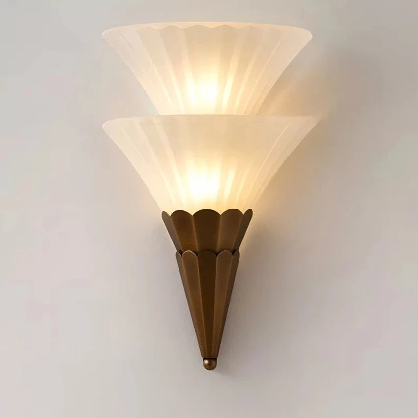 lampe murale vintage art déco bronze abat jour rayures blanc cuisine chambre salle manger