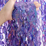rideau pailleté bleu clair argenté décoration murale festive fête anniversaire mariage Noël