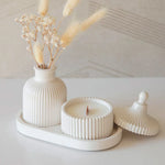 vase silicone bougie blanc rayures moderne arrangement table tổ chứcFLOW (Only the valid 14