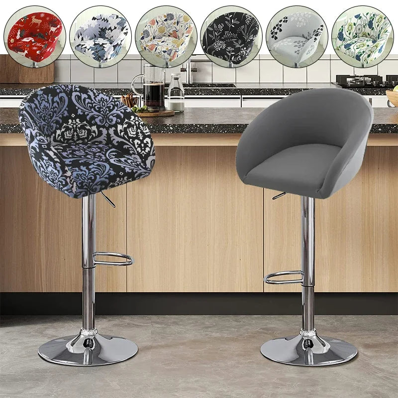 housse chaise extensible motif floral moderne fauteuil salle manger décor maison élastique
