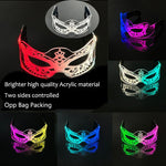 masques lumineux pailletés couleurs vert rose jaune bleu occasion fête anniversaire mariage