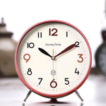 horloge table aiguille classique bleu vert rouge pieds métalliques salon six pouces eight inches