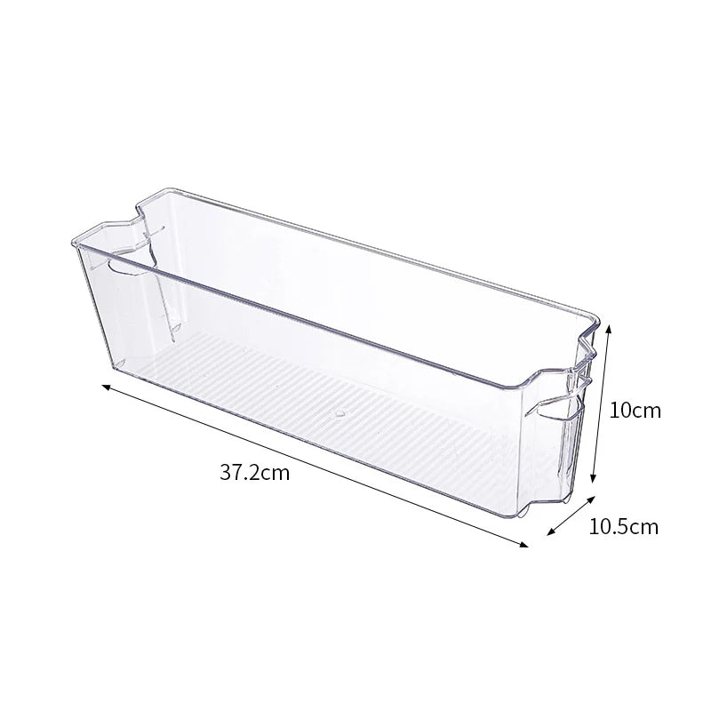 boîtes rangement transparentes moderne poignées crèmes gels lotions fridge organizer