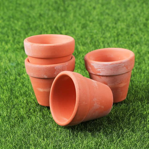pots terre cuite miniatures orange rustiques plantes intérieures extérieures