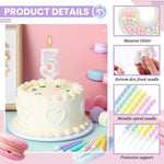 bougies anniversaire numérotées colorées spirales métalliques sucrées décoratives violet rose vert jaune blanc