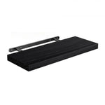 étagères flottantes bois naturel moderne clips métalliques blanc brun noir rustic