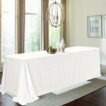 nappe blanche polyester réutilisable moderne table événement mariage festivitépaque totale tissu uni aspect lisse