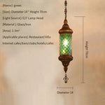 lampe suspendue vintage bronze rouge maille métallique chaîne restaurant chambre couloir motifs géométriques