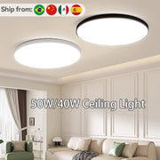 Plafonnier LED étanche IP44 avec télécommande pour chambre à coucher et salon - Éclairage moderne