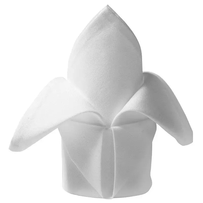 serviettes table polyester blanc imprimé végétal classique maison restaurant 43x43cm pack pièces