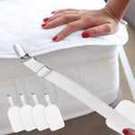 supports matelas blancs clips métalliques antidérapants moderne ajustables literie maison