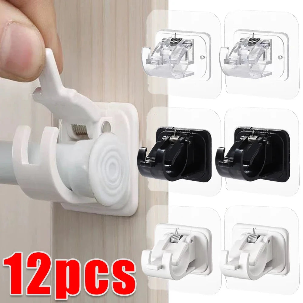 crochets muraux adhésifs transparents blancs noirs modernes rangement douche 12 pièces