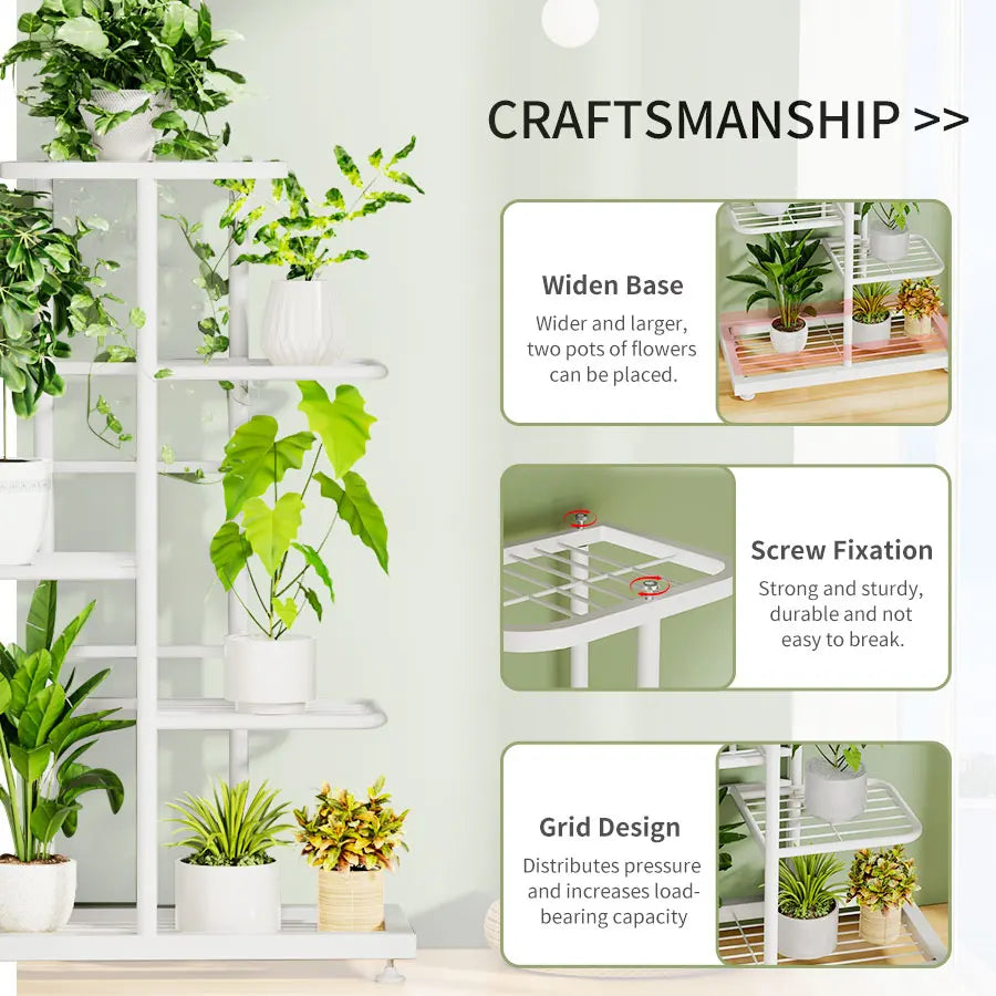 Support beige pour plantes à fleurs avec assemblage simple