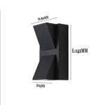 applique murale contemporaine aluminium noir géométrique led résistante l'eau fixée mur lumière d'intérieur industrielle