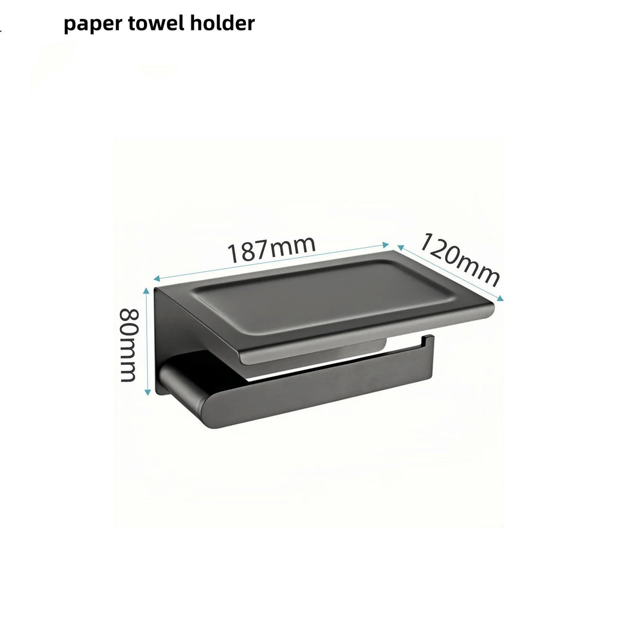 accessoires salle bain moderne noir blanc porte serviettes brosse wc papier toilette savon rangement