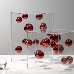 boules décoration modernes brillantes mates or rouge bleu argent clips salon chambre