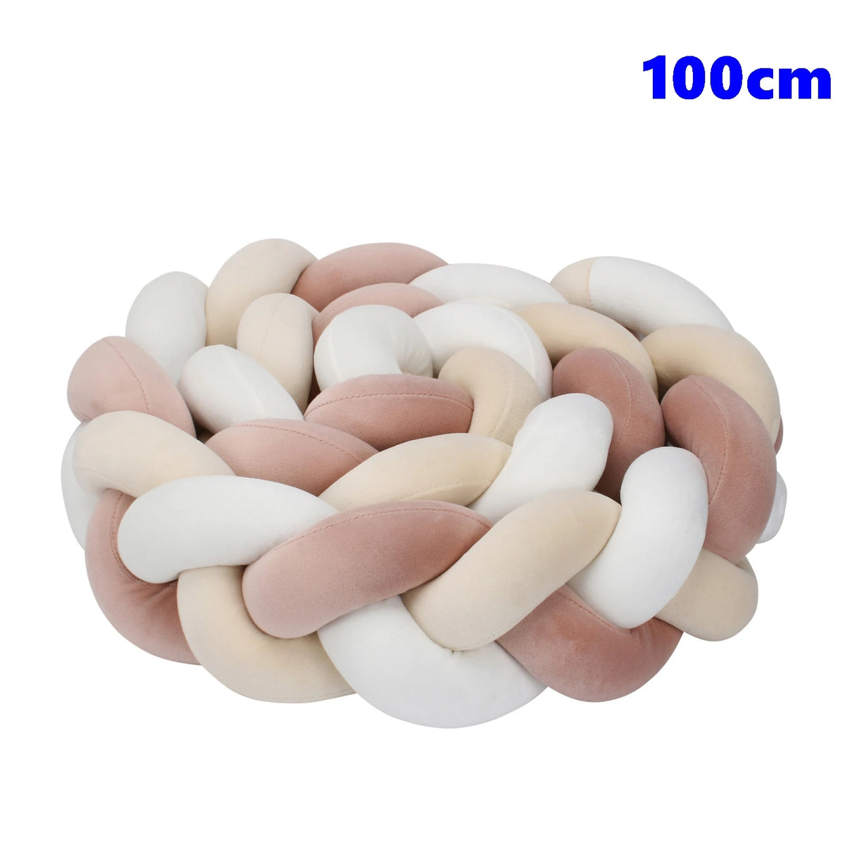 coussin noué bébé tissu doux texture tressée beige clair moderne confortable sécurité chambre anti