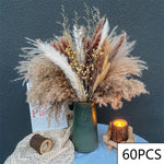 bouquet fleurs séchées boho chic herbe pampas décor table maison anniversaire mariage rustic