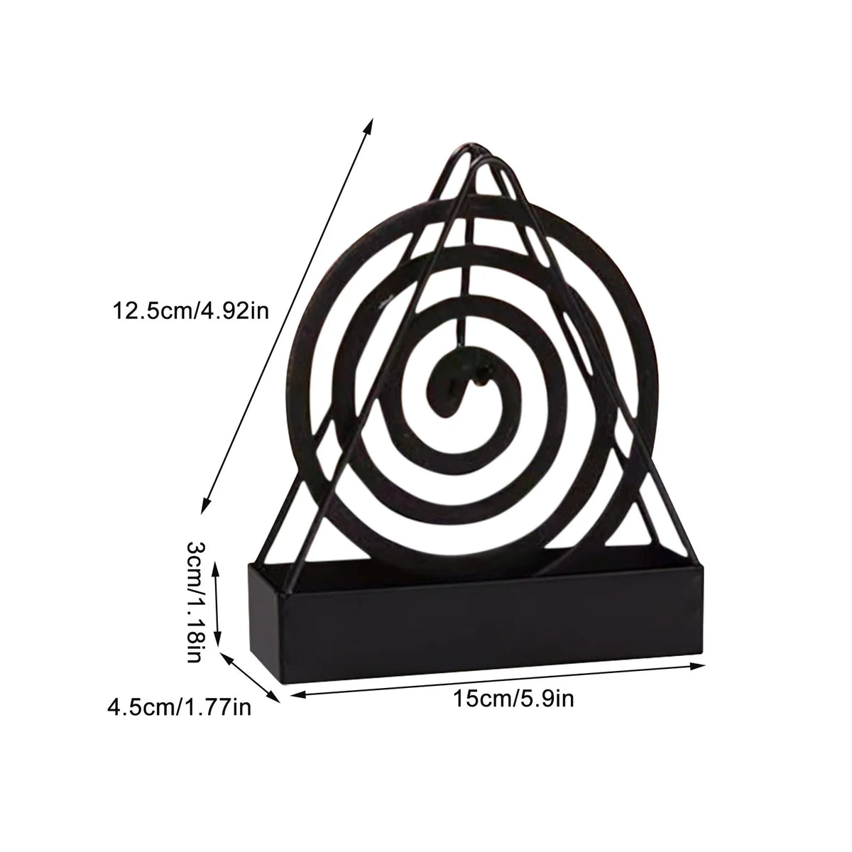 support moustiquaire spirale moderne noir vert foncé encens anti moustiques