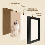 Cadre photo pliable triple moderne noir plexiglas 17x12cm photo 4x6inch