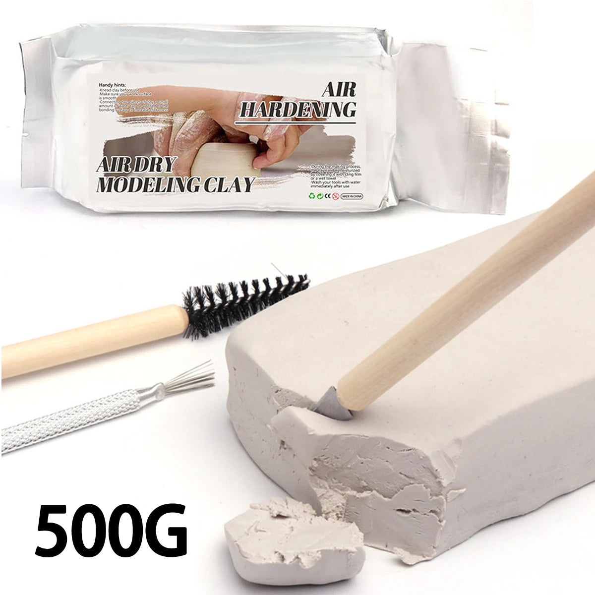 argile modelage sculpture grise lisse opaque moderne pinceau brosse oiseaux chat