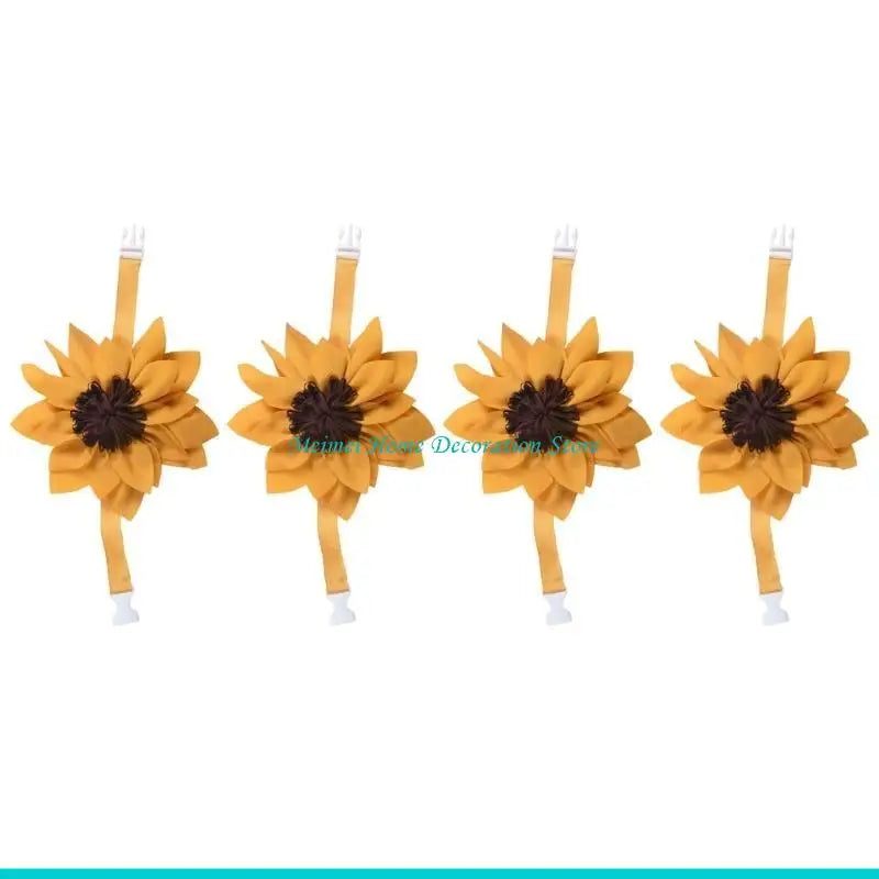 rideaux artificiels fleurs jaunes orange papier plié tissu noir clips blancs chambre salon artisanal