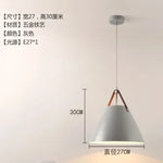 suspension lumineuse moderne conique mat noir gris rose câble cuir douille électrique