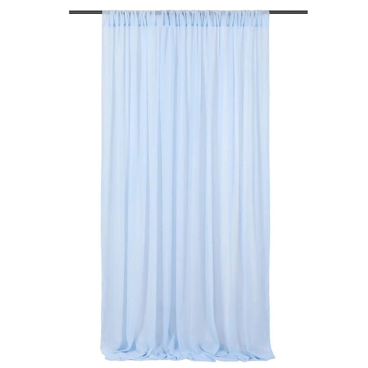 rideau moderne bleu clair uni semi opaque 150x214cm mariage anniversaire
