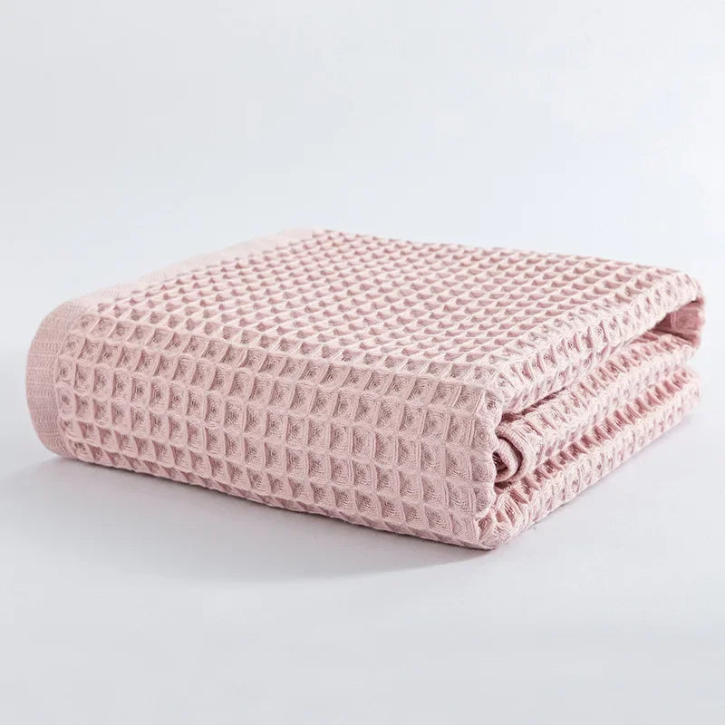 serviettes bain coton carreaux rose clair moderne absorbantes toilette Jaune Marron Bleu Vert