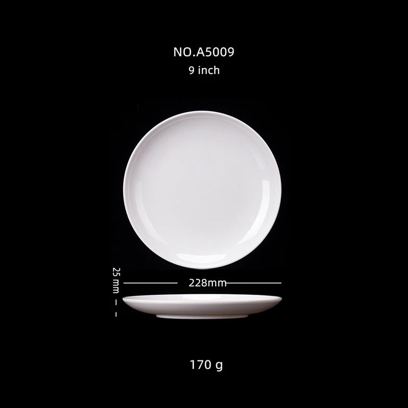 assiettes blanches rondes opaques modernes plastique 10 11 12 14 pouces