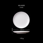 assiettes blanches rondes opaques modernes plastique 10 11 12 14 pouces