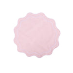 serviette table coton brodée bordure ondulée moderne décoration banquet mariage
