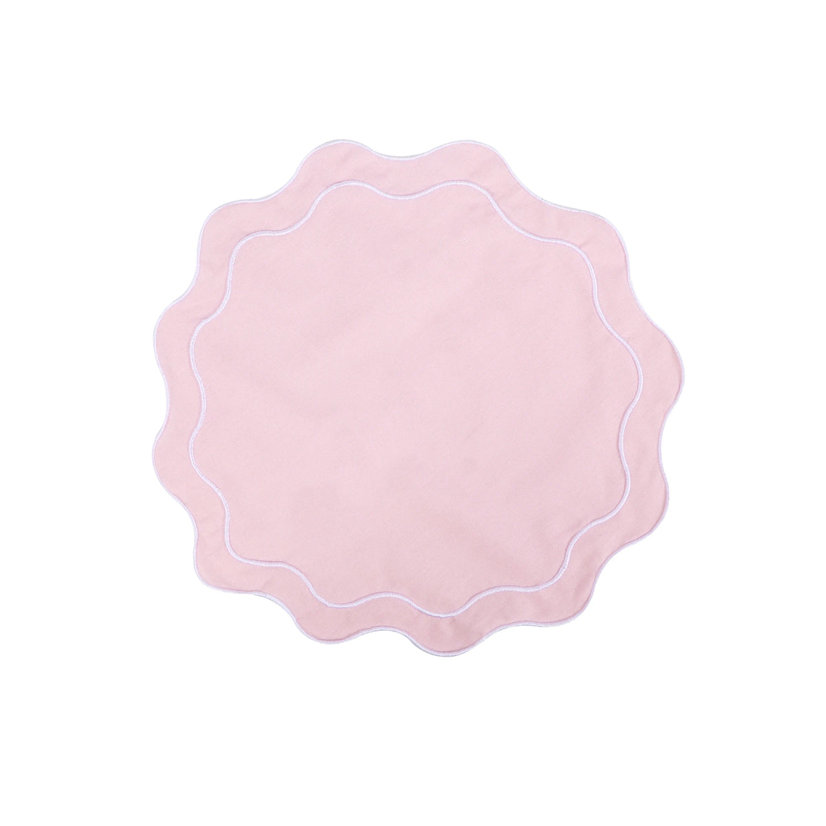 serviette table coton brodée bordure ondulée moderne décoration banquet mariage