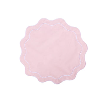 serviette table coton brodée bordure ondulée moderne décoration banquet mariage