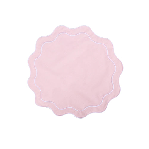 serviette table coton brodée bordure ondulée moderne décoration banquet mariage