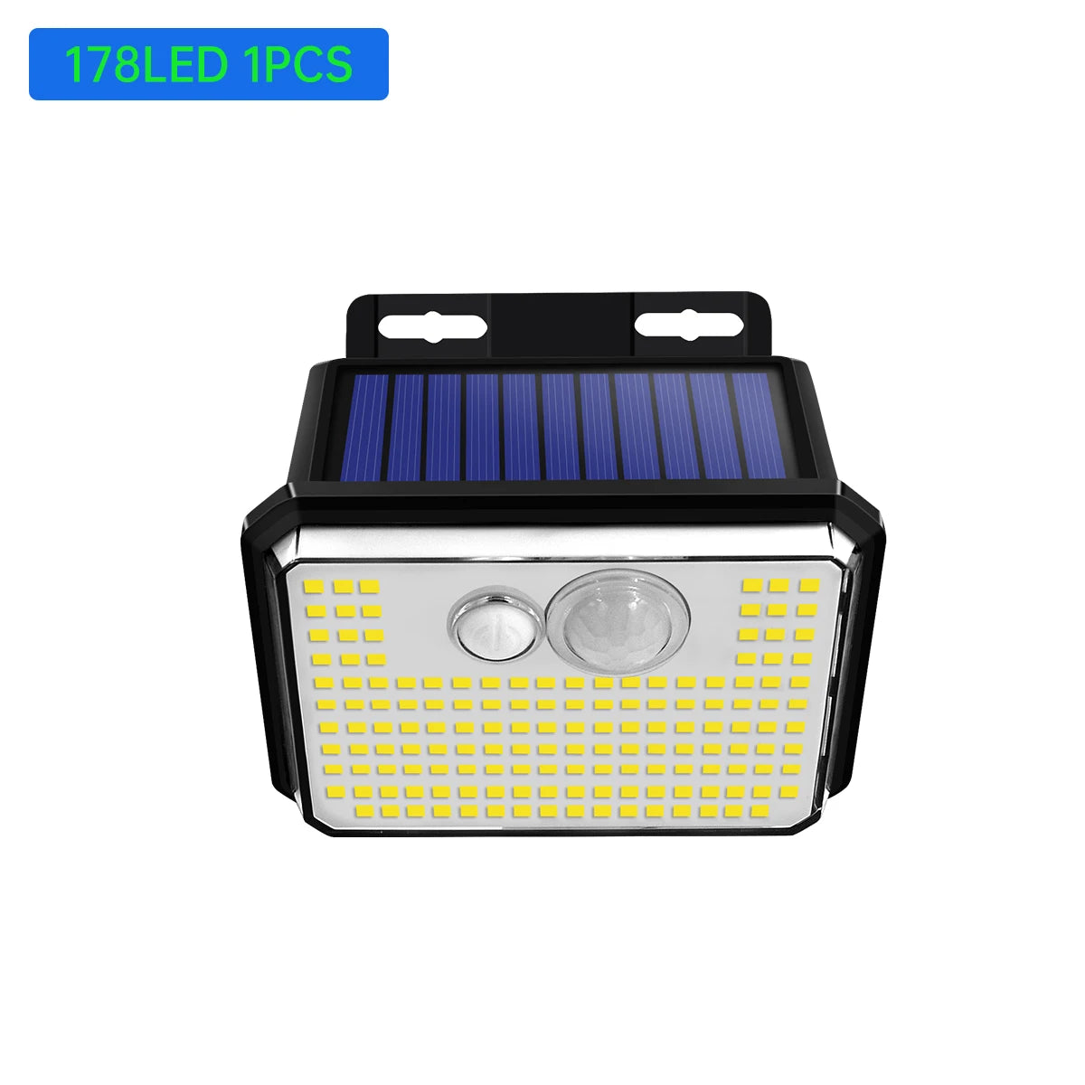lampe solaire moderne noire bleue blanc capteur mouvement ip65 led trois modes sécurité extérieure